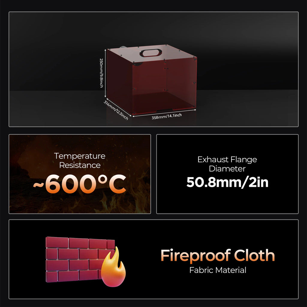 Technical dimensions and features of a red laser engraving protective cover