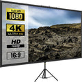 100-inch 16:9 portable projector screen with tripod stand