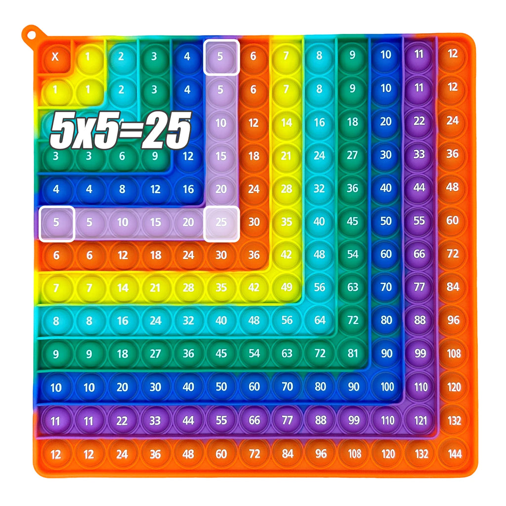 Silicone 12x12 multiplication times table math board game – 12x12 Orange Z