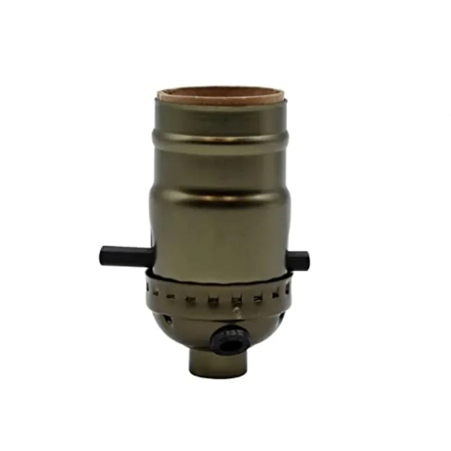 Antique brass lamp socket with rotary switch