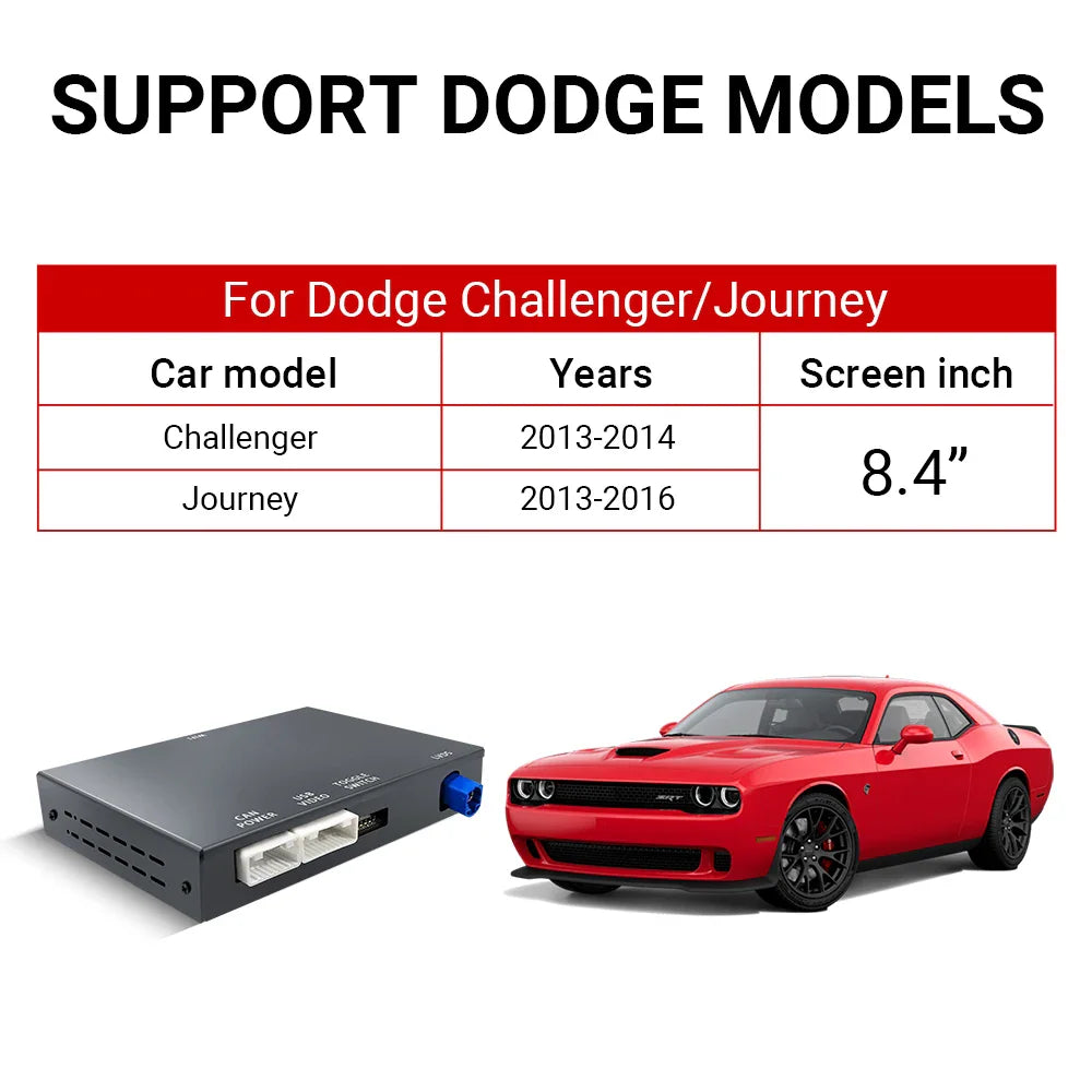 Comparison table for Dodge vehicle models compatible with decoder box