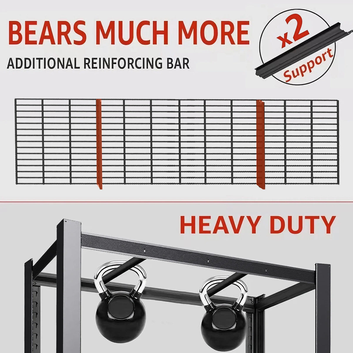 Reinforced wire mesh shelf design for heavy duty industrial storage rack
