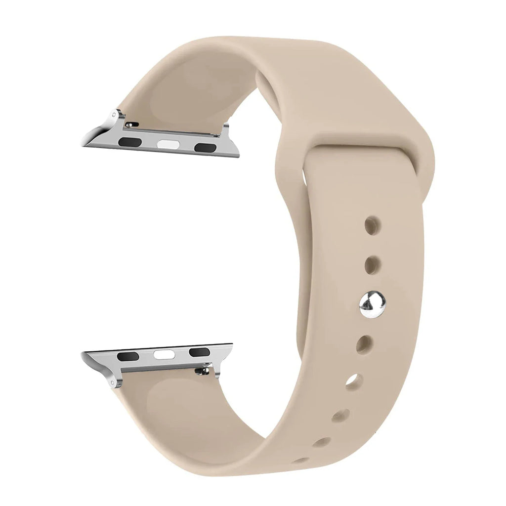 Beige silicone replacement strap for smartwatches