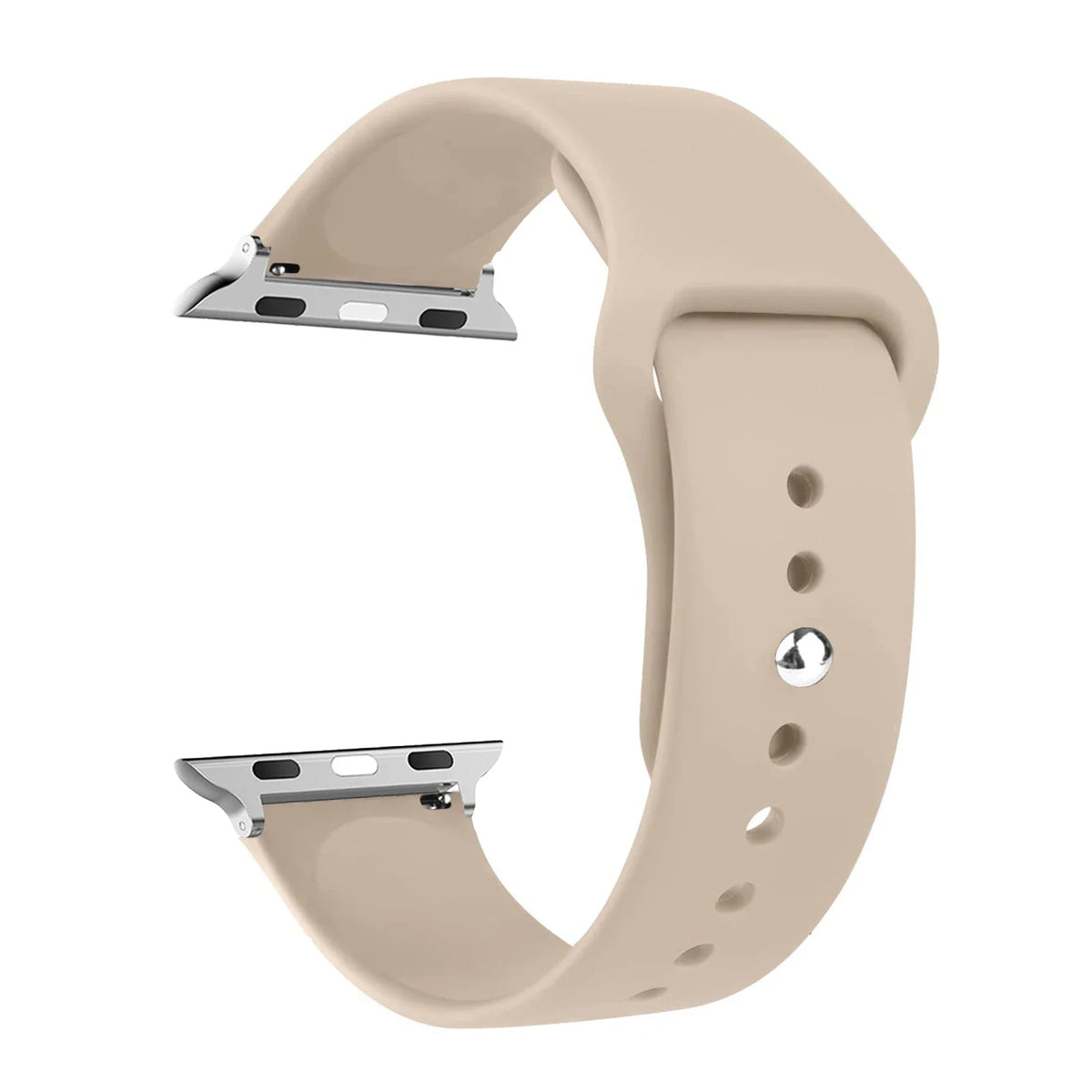 Beige silicone replacement strap for smartwatches