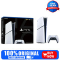White and black digital game console with controller and packaging box