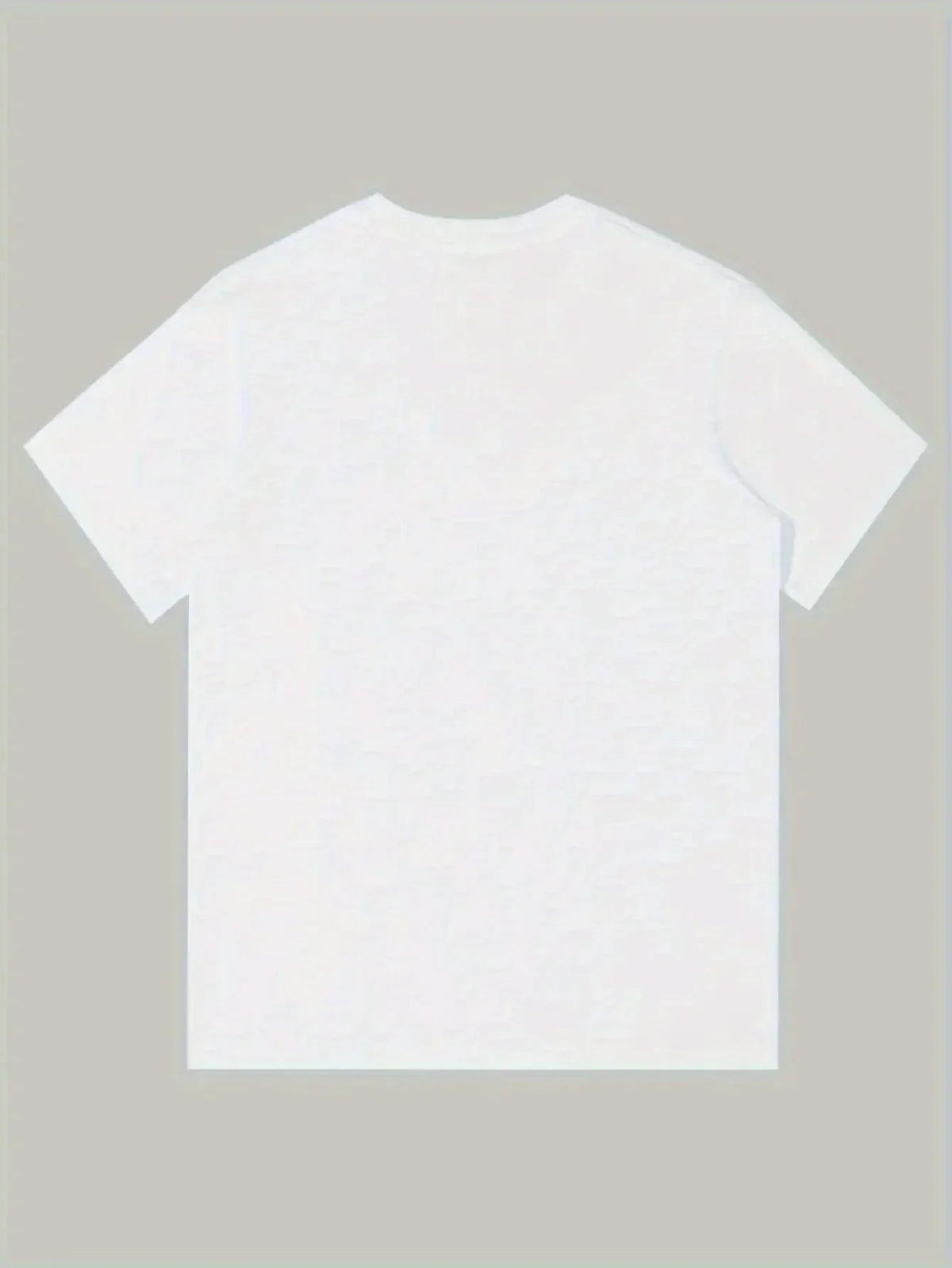 Back view of white v-neck t-shirt