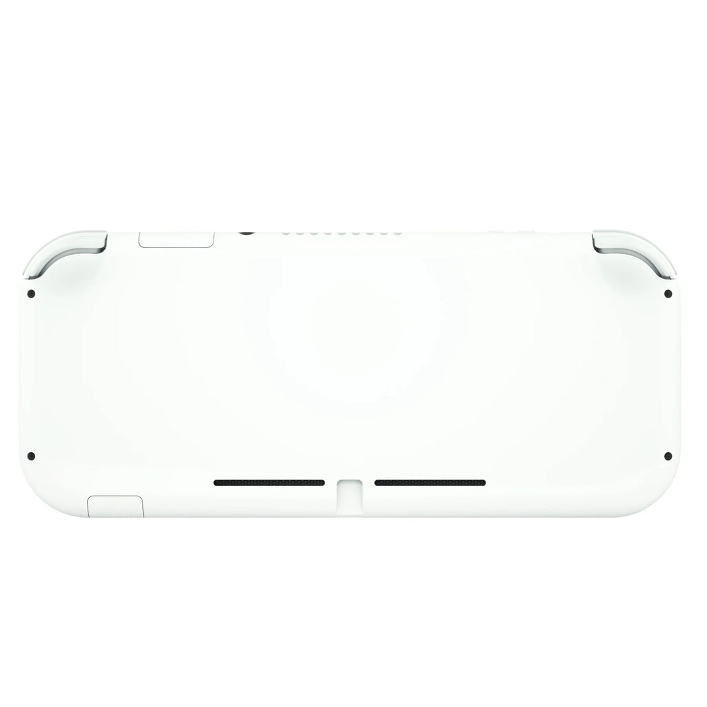 Back view of a white replacement housing shell for handheld game console