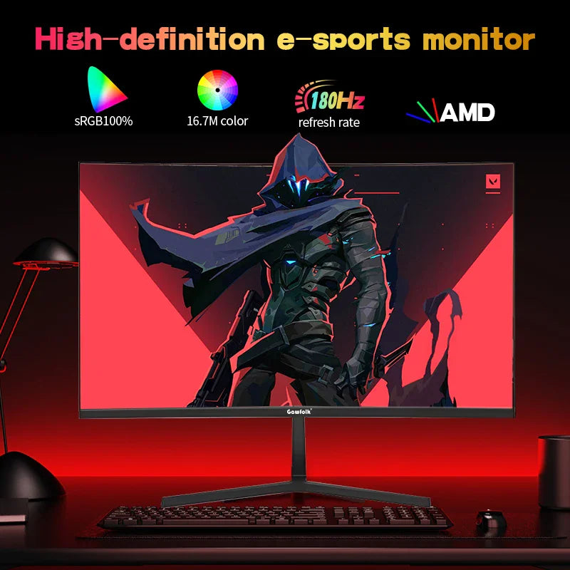 27-inch e-sports curved gaming monitor with high refresh rate and sRGB 100%