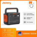 Jackery Explorer 1000 v2 portable power station with a foldable handle and included 5M extension cord