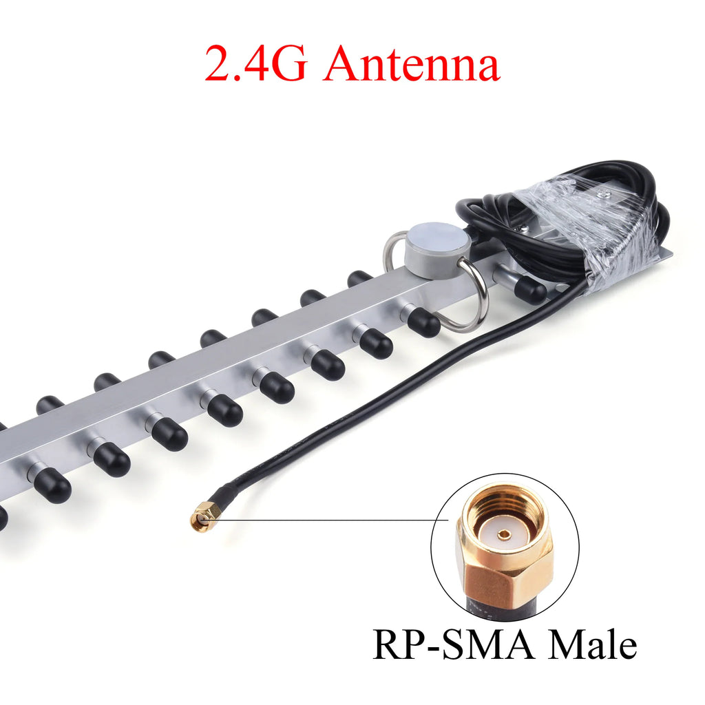 Outdoor Yagi antenna with RP-SMA male connector for wireless network