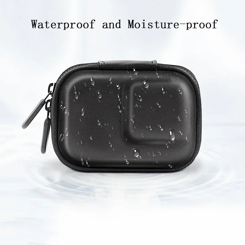 Waterproof black hard shell protective storage case for action camera