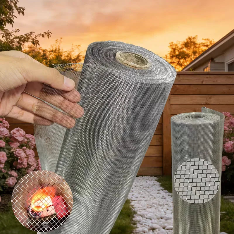 Stainless steel mesh roll for windows and garden use, heat resistant