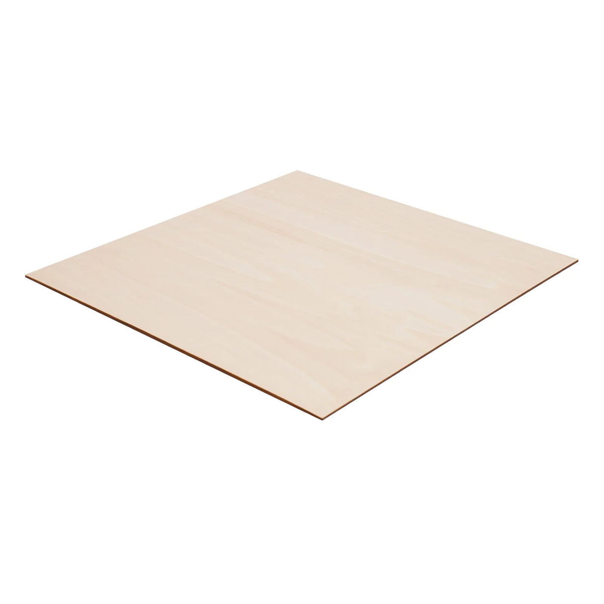 A single square wooden basswood board positioned at an angle