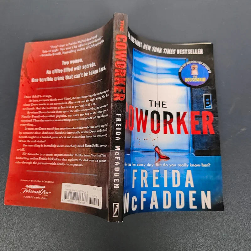 The front and back cover of the book The Coworker by Freida McFadden.