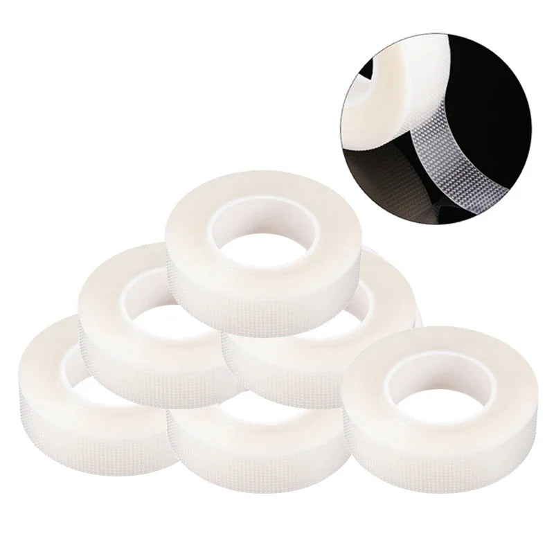 Transparent micropore adhesive fabric tape rolls for eyelash extensions