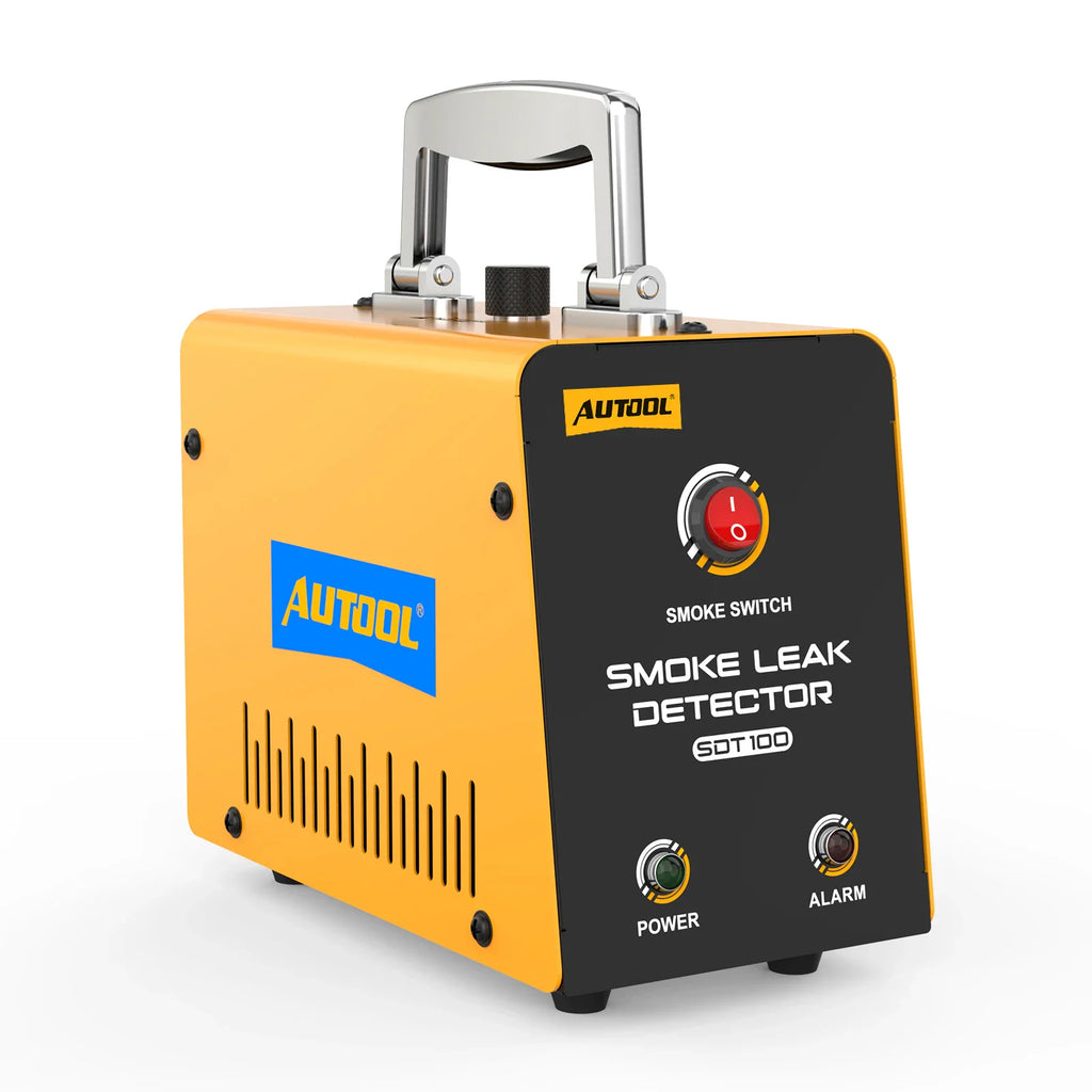 Yellow 12V automotive smoke leak detector machine with handle