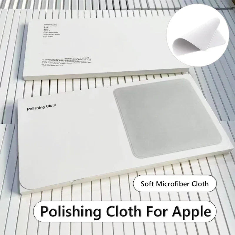 White packaging box for a microfiber polishing cloth