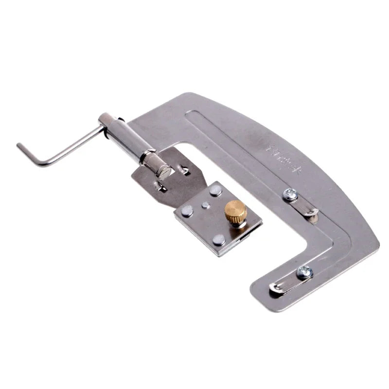 Stainless steel fishing hook line tier device on white background