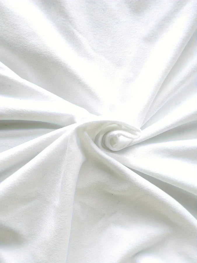 Close-up texture of white cotton fabric