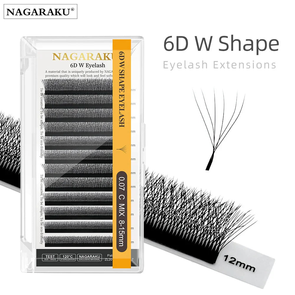 6D W-shape premade fan eyelash extension trays