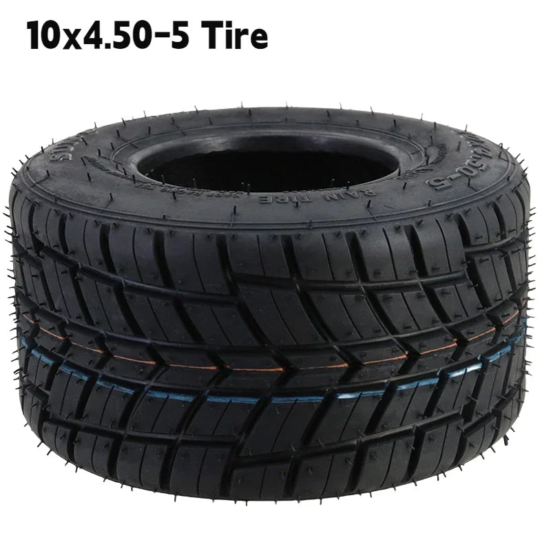 Black rubber tire for go kart with tread pattern