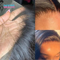 Human hair lace front wig with invisible HD transparent lace and pre-plucked hairline