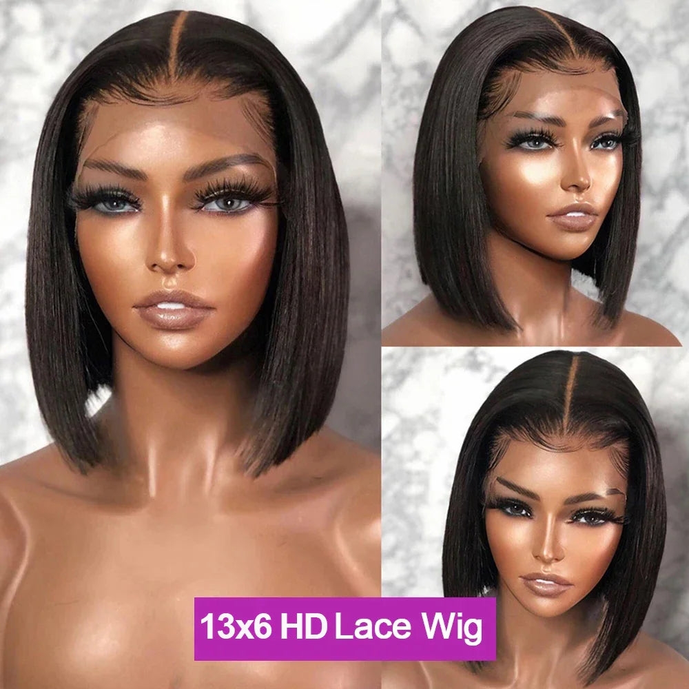 13x6 HD lace front bob wig on mannequin