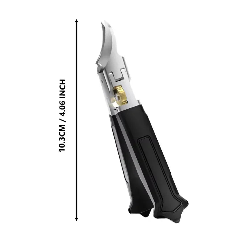 Measurement diagram showing the size of the professional nail clipper.