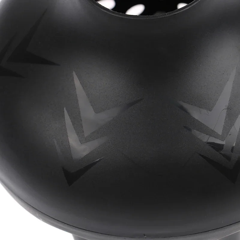 Detail of exterior pattern on a black hair dryer diffuser