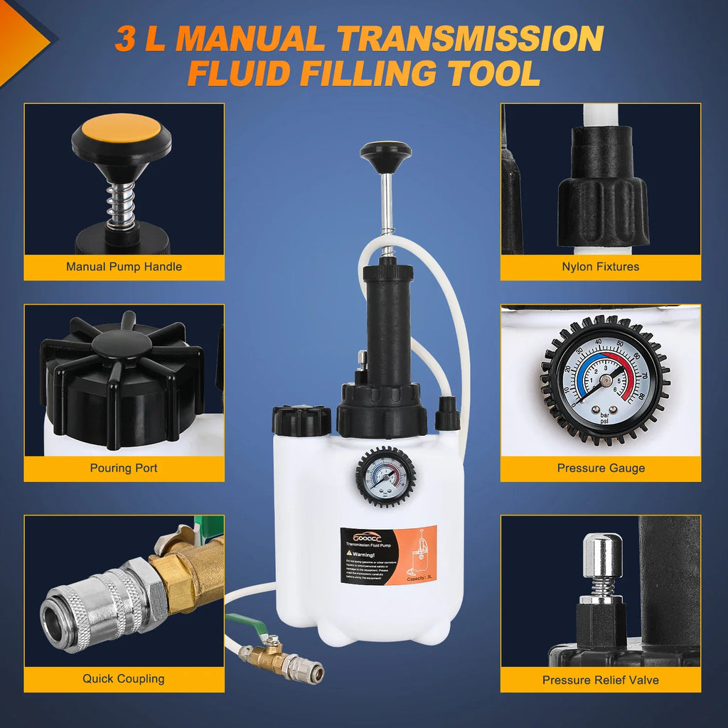 3L manual transmission fluid filling tool parts breakdown