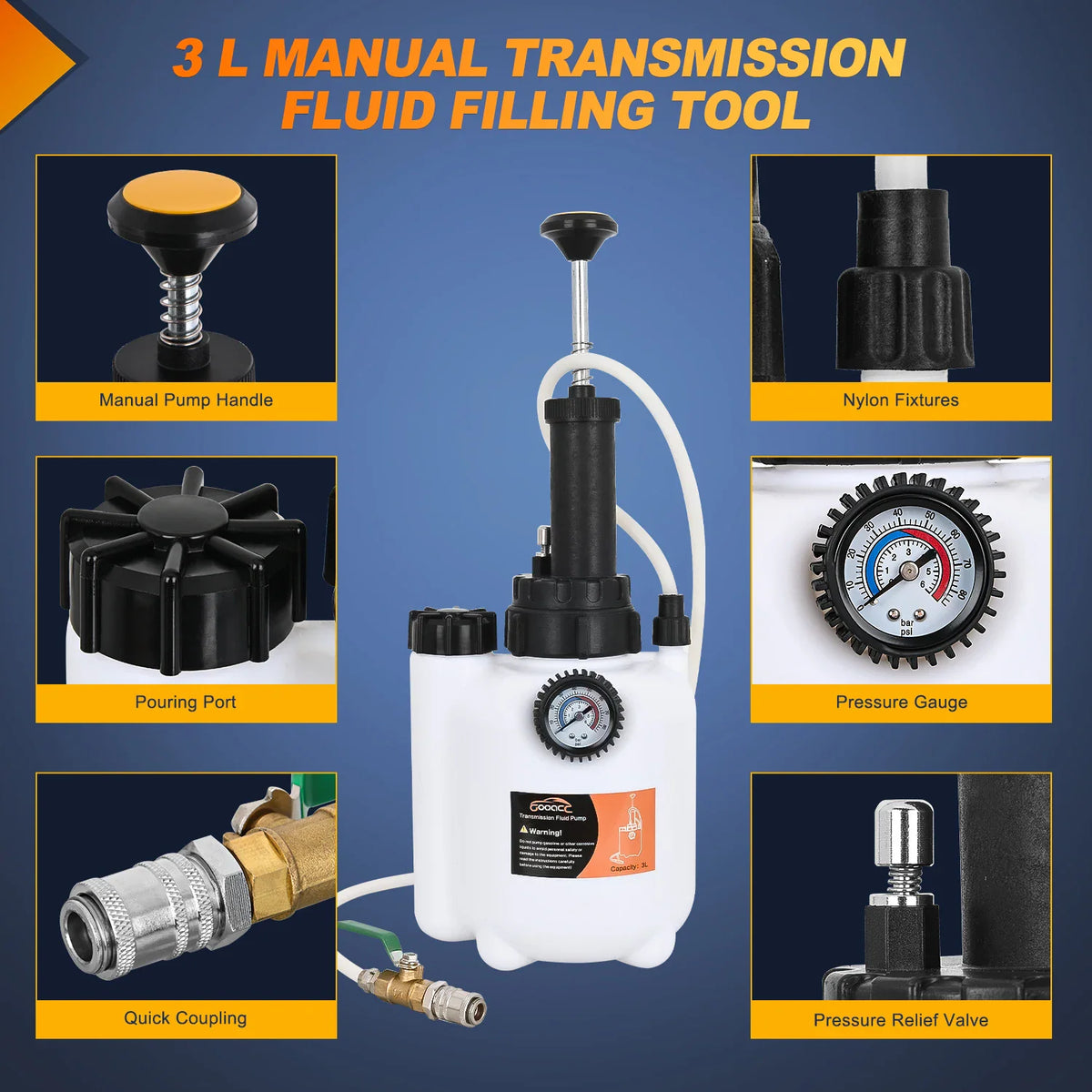 3L manual transmission fluid filling tool parts breakdown