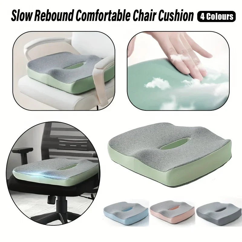 Ergonomic seat cushion in various colors for office chairs
