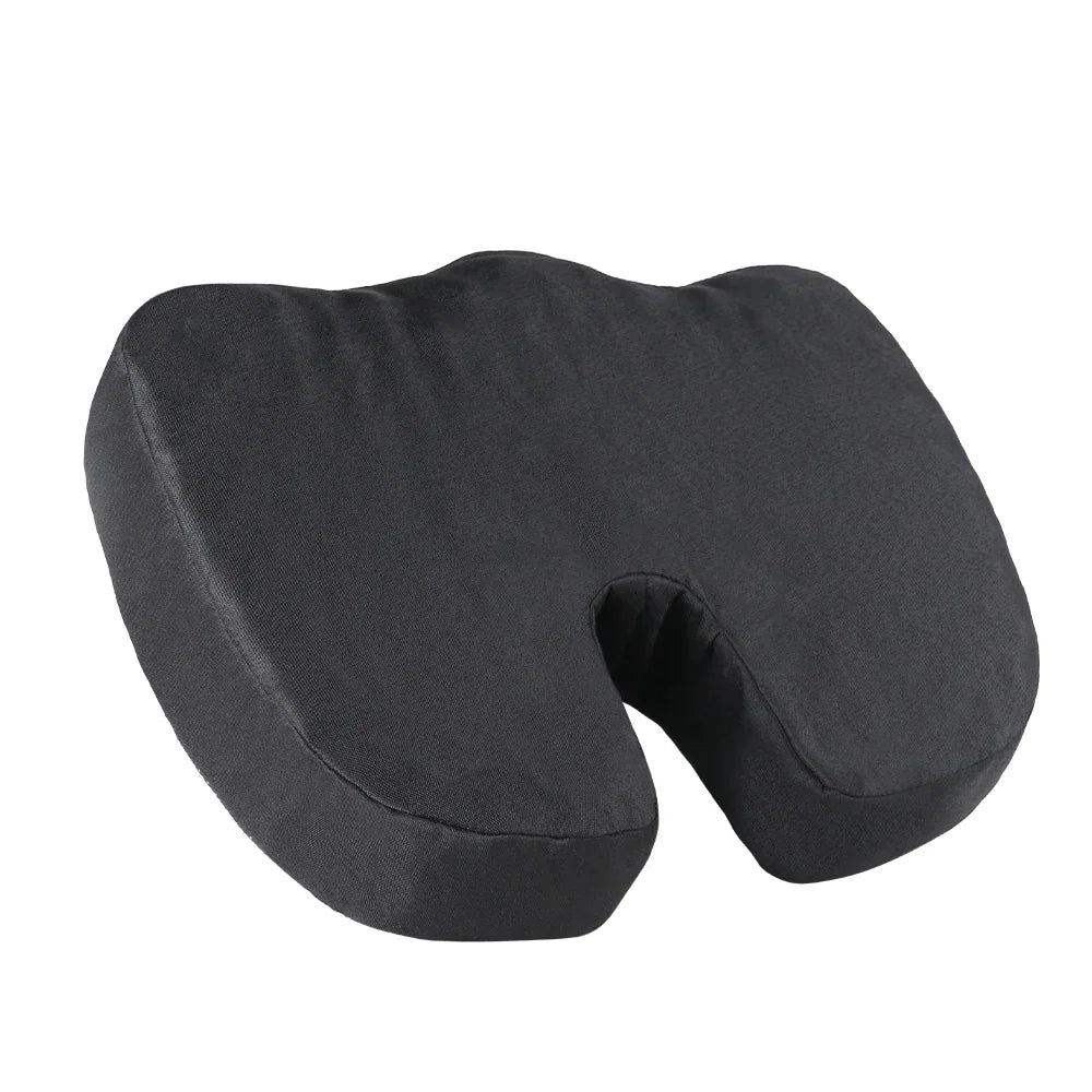 U-shaped orthopedic black seat cushion for coccyx pain relief