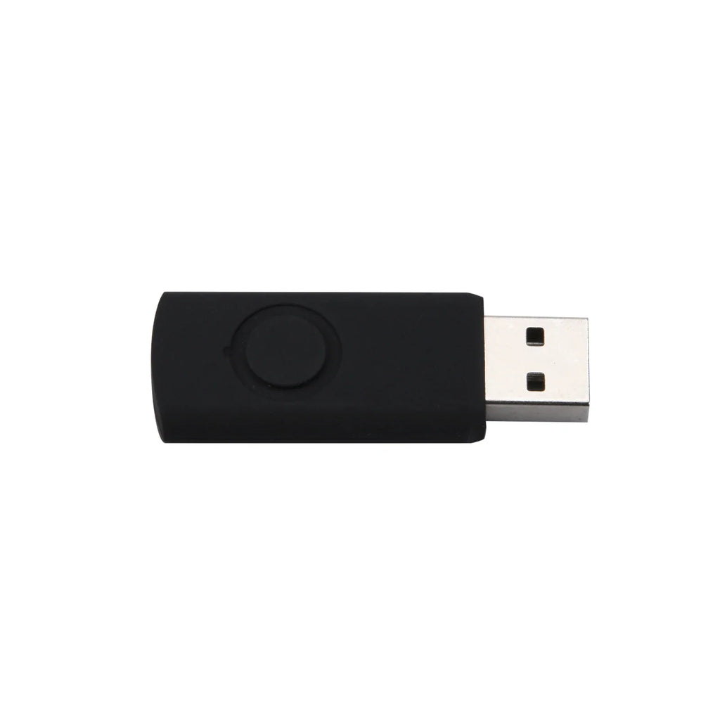 Black USB connector plug for watch calibration device