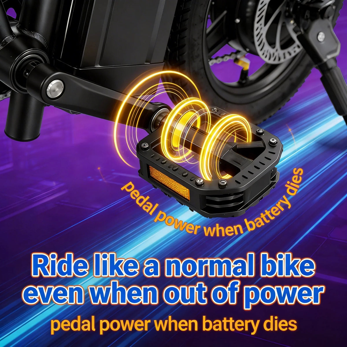Black Hezzo T5 folding electric bike with 14-inch wheels and front basket – view 2
