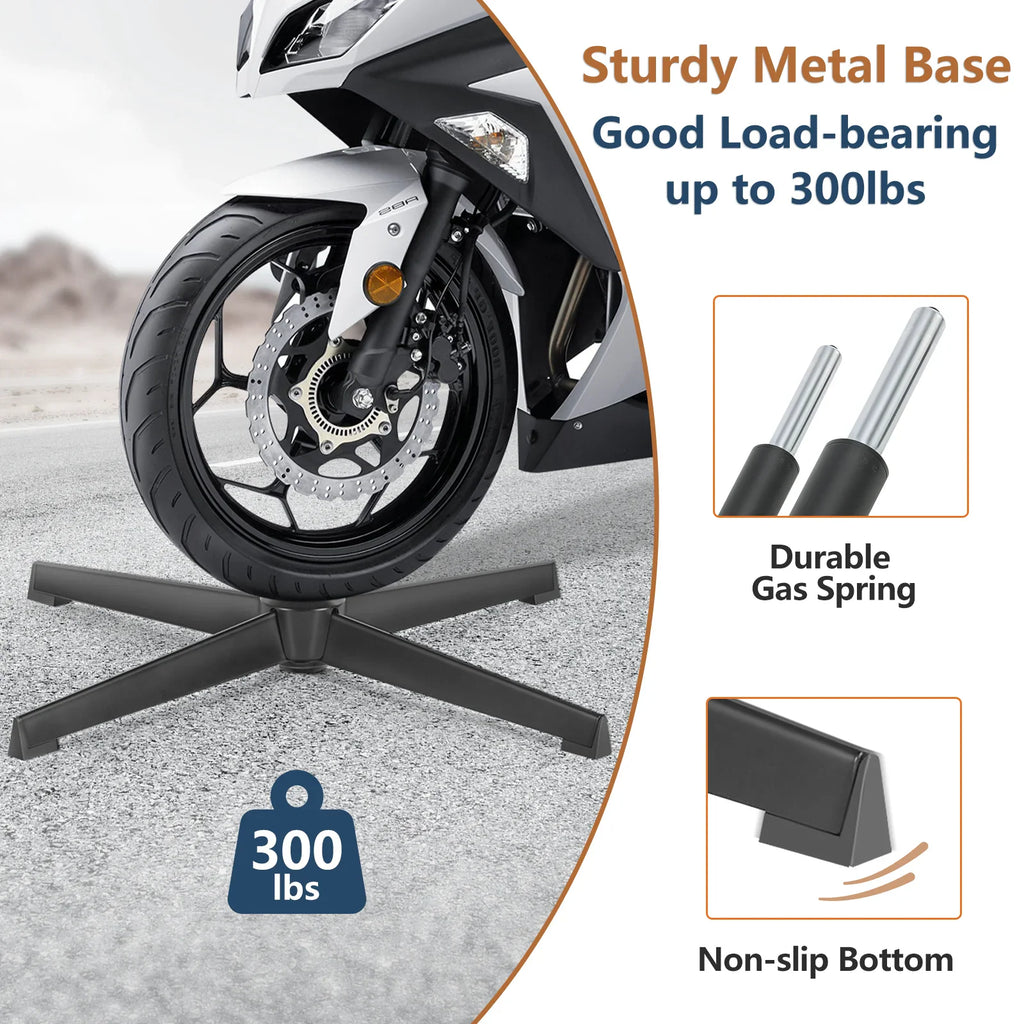 Close-up features of armless swivel office chair base, gas spring, and non-slip bottom
