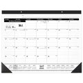 Large paper monthly desk pad calendar for April 2026 with black corner protectors
