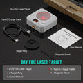 Electronic laser target set with charging cable, magnetic sheet, target rings and user manual