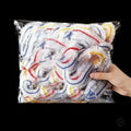 A large package of elastic disposable plastic food covers for bowl storage
