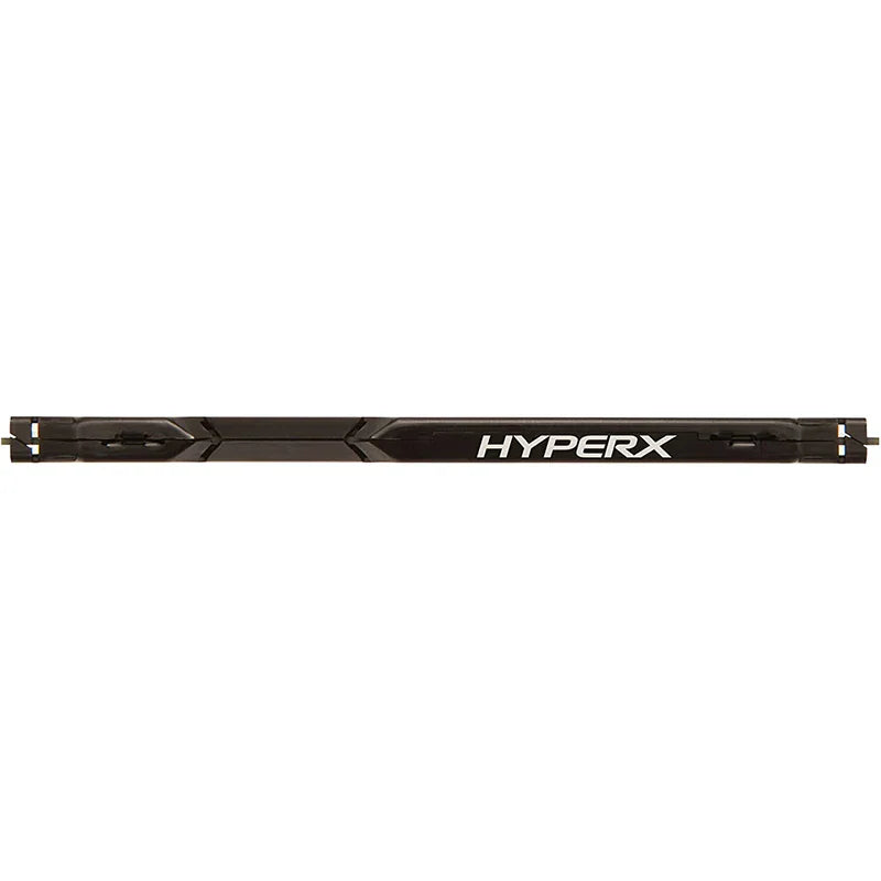 A single black DDR3 desktop RAM memory module side view
