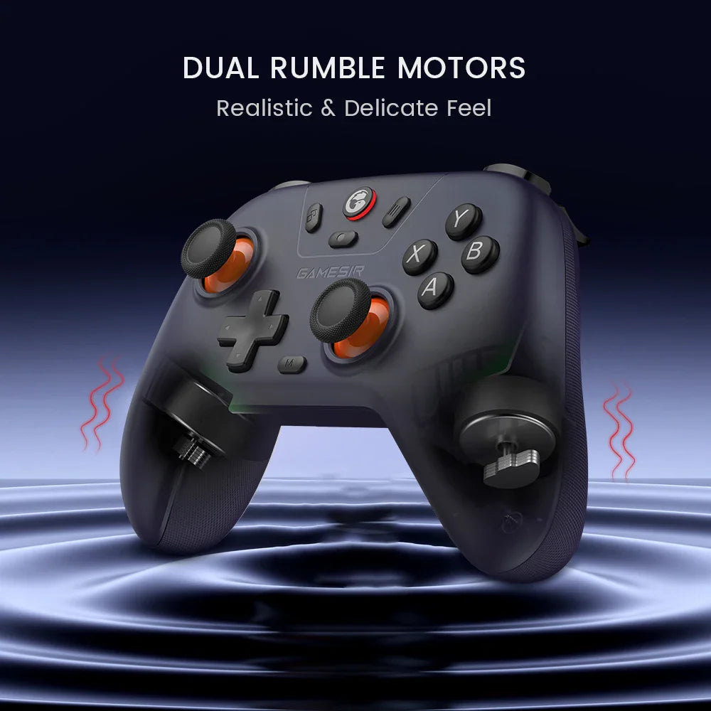 Internal view of a wireless gaming controller highlighting dual rumble motors for realistic feedback