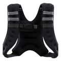Black adjustable weighted fitness vest with reflective stripes for training