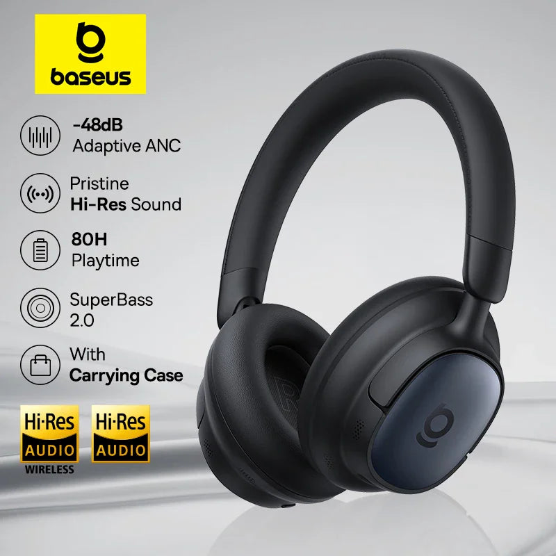 Baseus Bowie MH1 ANC wireless headphones in Cosmic Black and Frosted Gray color options