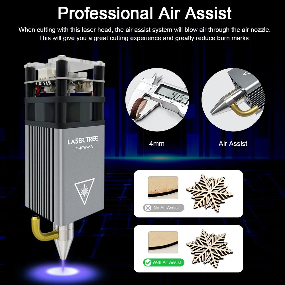 Comparison of laser cutting performance with and without air assist system
