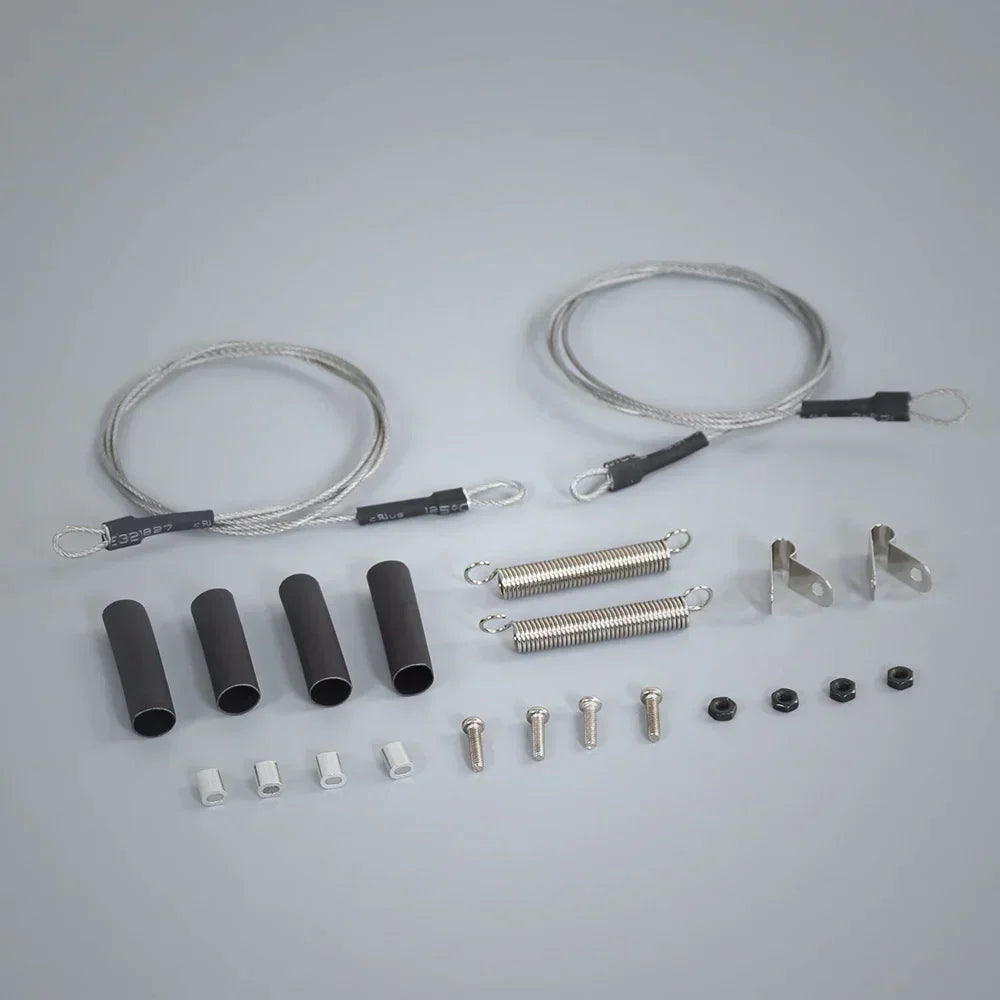 50cm adjustable steel rope limb risers kit for 1/10 RC crawler trucks on a grey background