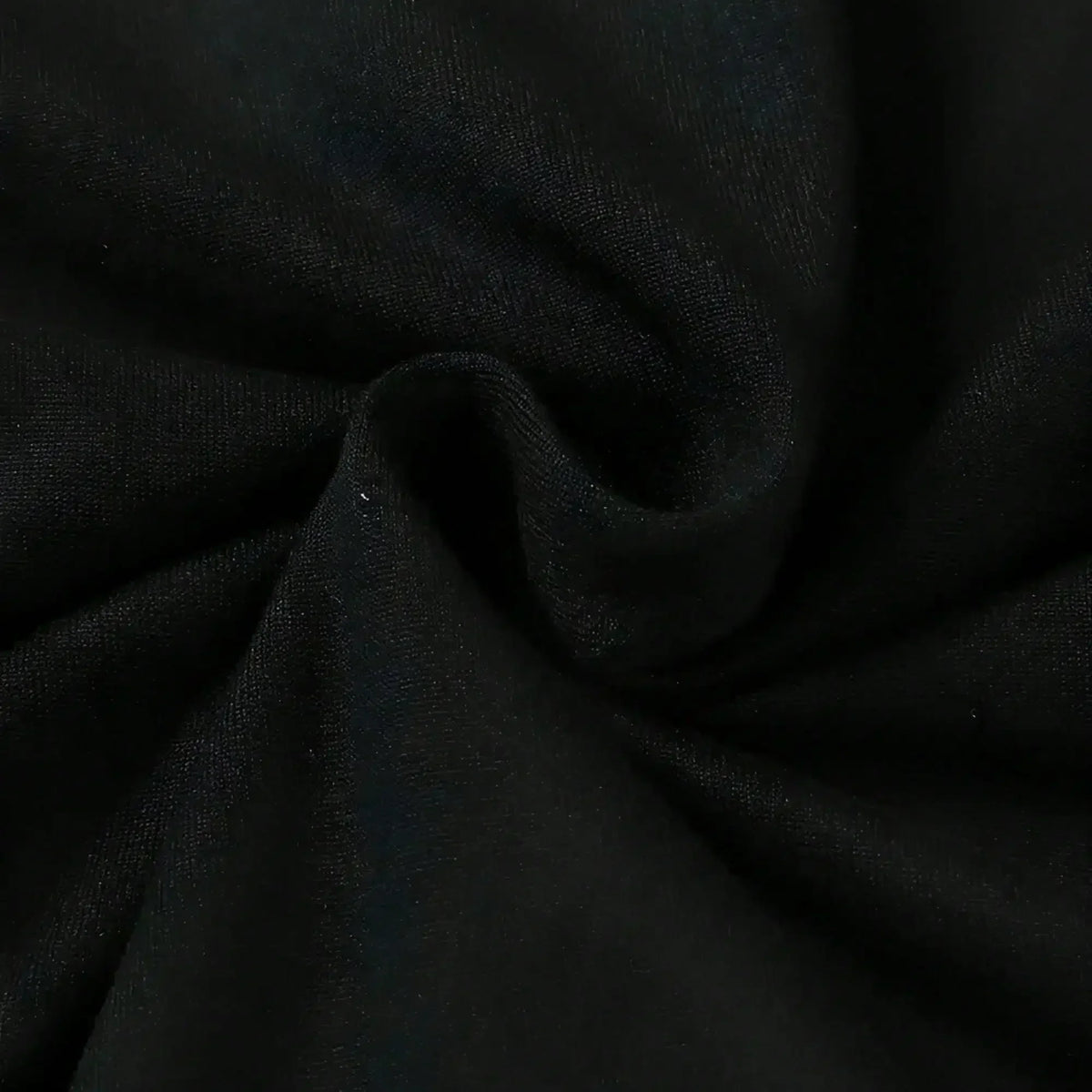 Close up of folded black fabric