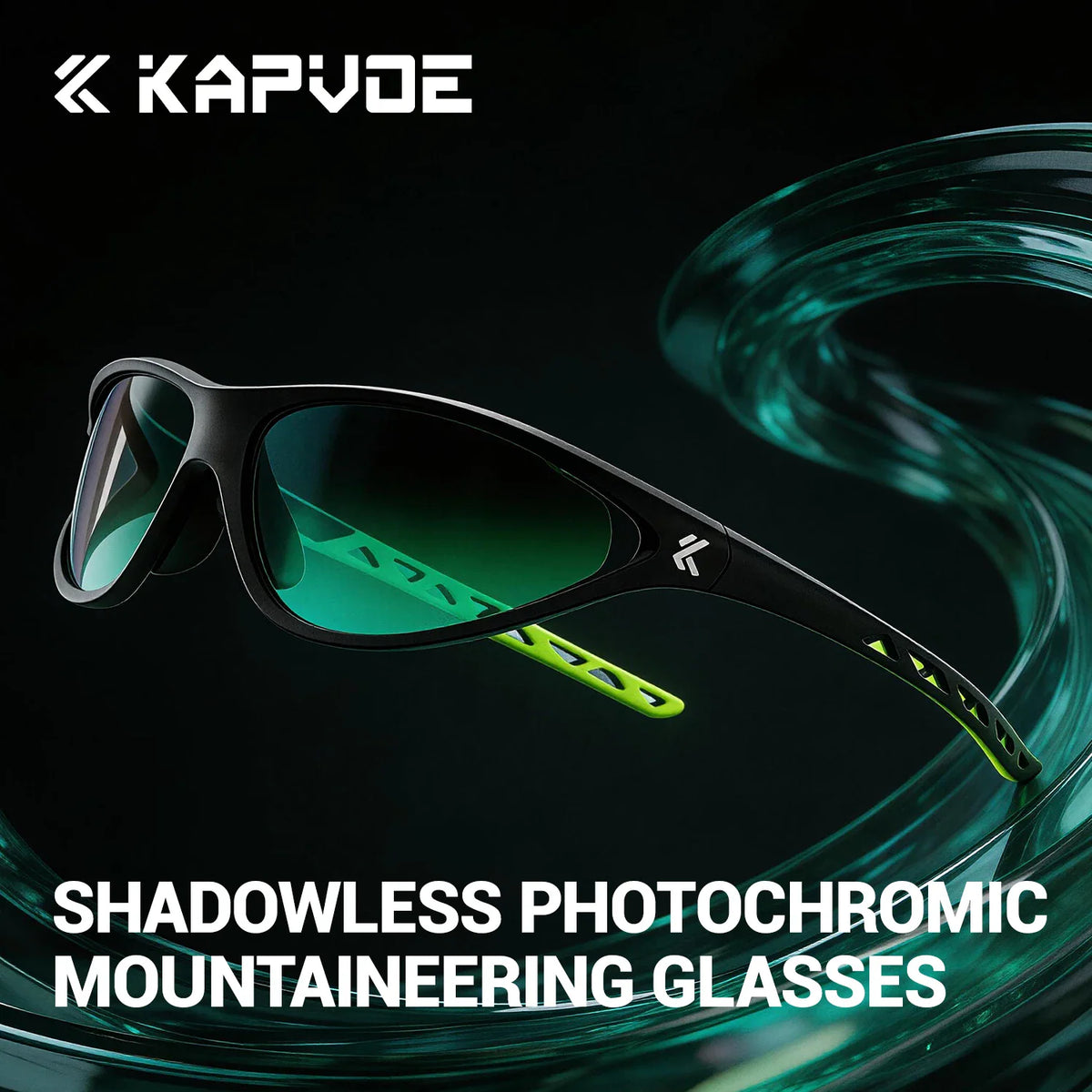 Black sports sunglasses with tinted lenses