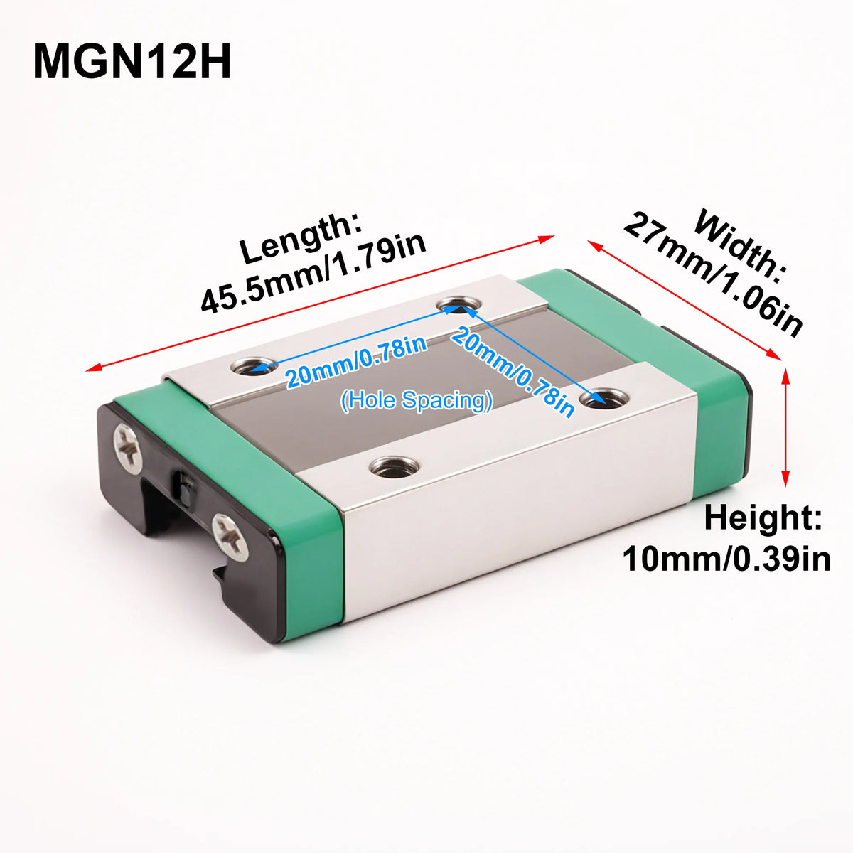 Linear motion sliding block with technical specifications