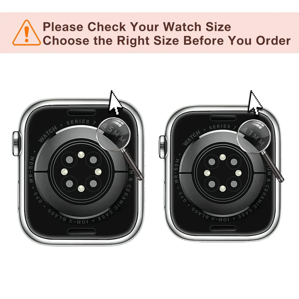 Comparison of two different smartwatch sizes for ordering the correct band