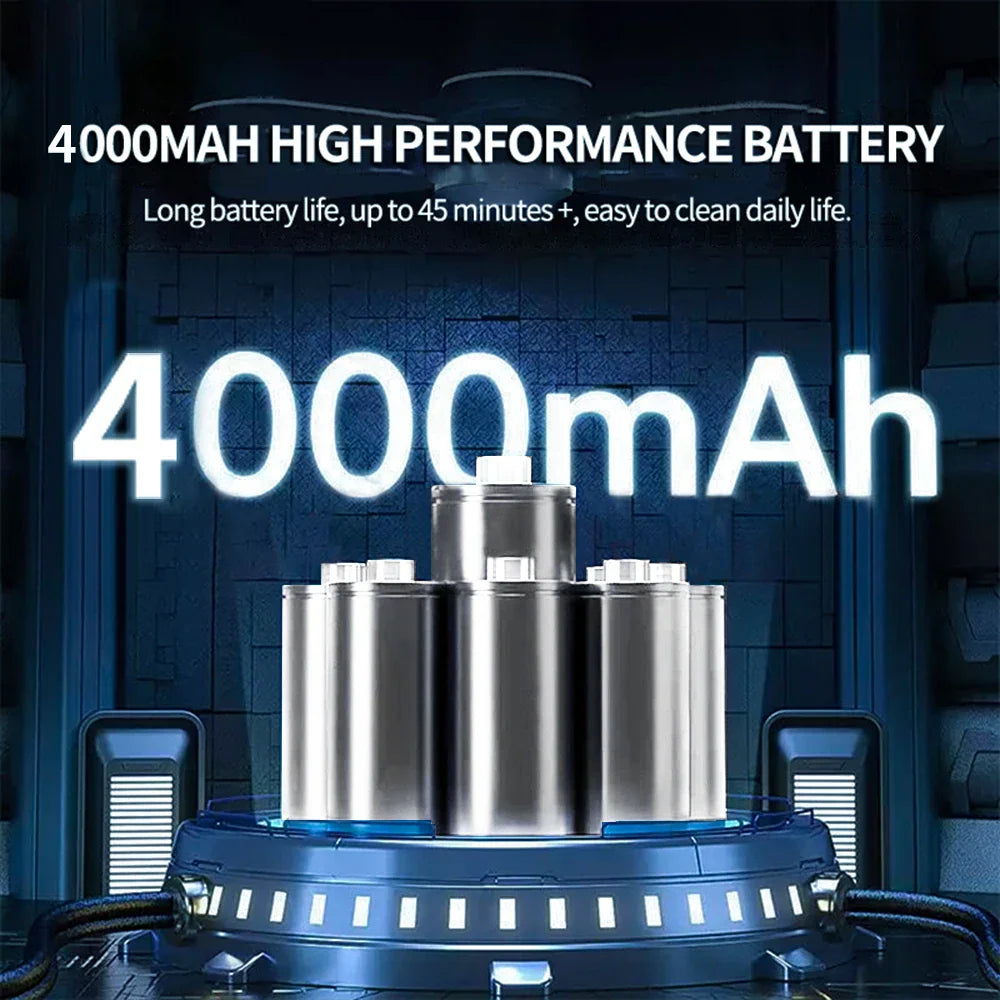 Illustration of high-capacity rechargeable battery cells for a cordless vacuum cleaner.